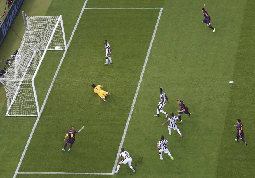 Il gol visto dall&#39;alto. Reuters